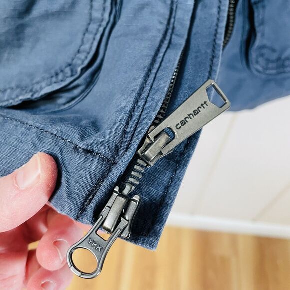 Carhartt Women's Medium Hooded Slate Blue El Paso Utility Jacket - Picture 5 of 9